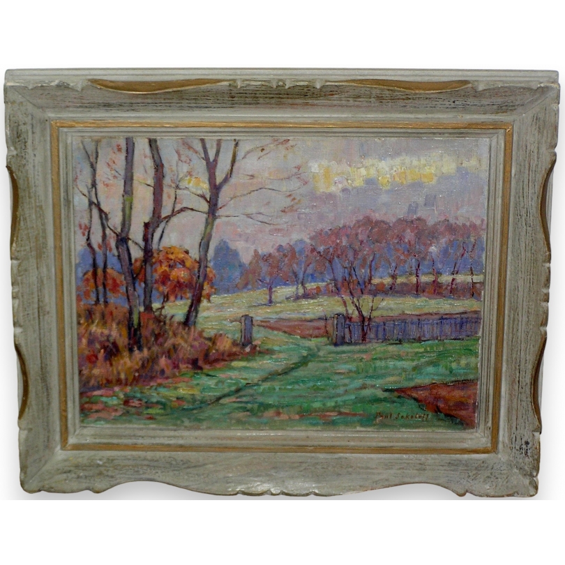 Paintings | Oil on canvas ‘Geneva Countryside’, Moinat SA  – Antiques and home décor