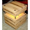 Table de nuit en chêne avec éclairage