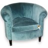 Armchair upholstered in blue-green velvet by  Moinat SA  - Antiques and home décor
