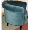 Armchair upholstered in blue-green velvet by  Moinat SA  - Antiques and home décor