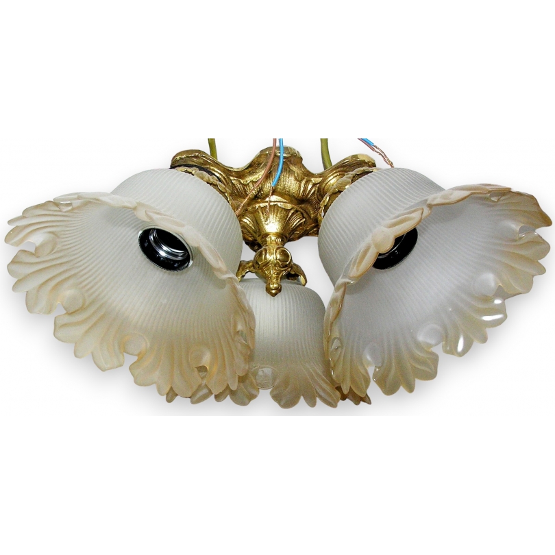 Gilded bronze ceiling light by  Moinat SA  - Antiques and home décor