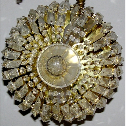 Crystal ceiling light at  Moinat SA  - Antiques and home décor