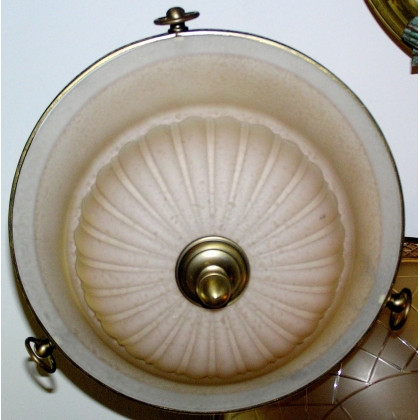 Suspension \"Clunia\" en verre et laiton