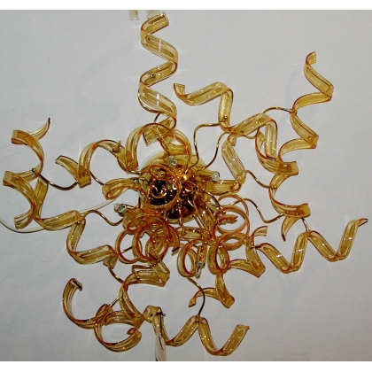 Ceiling light with amber glass elements, 6 available at Moinat SA – Antiques and home décor