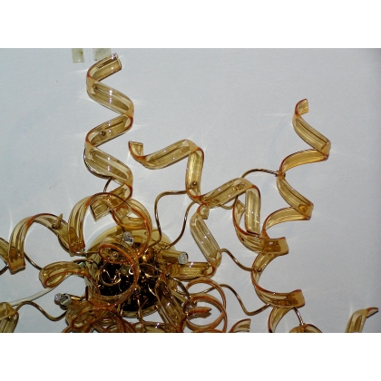 Ceiling light with amber glass elements, 6 available at Moinat SA – Antiques and home décor