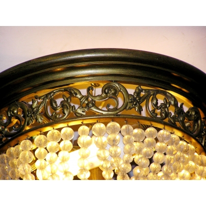 Electrified crystal ceiling light at  Moinat SA  - Antiques and home décor