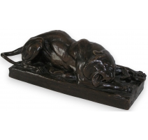 Bronze "Tigre au serpent", signé O.WALDMANN