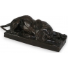 Bronze "Tigre au serpent", signé O.WALDMANN