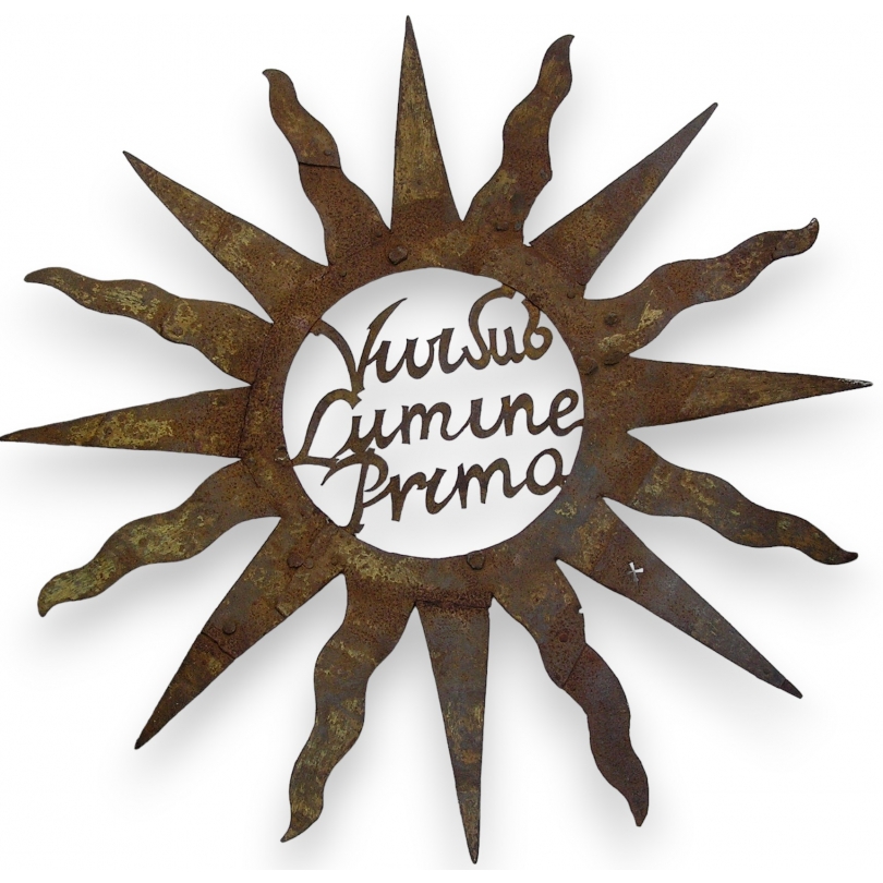 Wrought-iron ‘Soleil’ sign at Moinat SA – Antiques and home décor