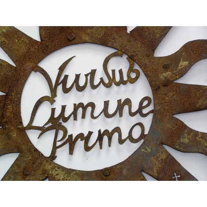 Wrought-iron ‘Soleil’ sign at Moinat SA – Antiques and home décor