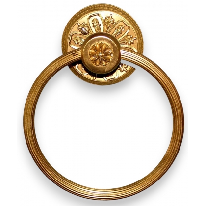 Porte-serviette simple, bronze doré