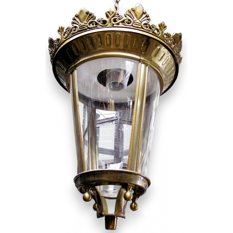 Hanging lantern with wreath by Moinat SA – Antiques and home décor