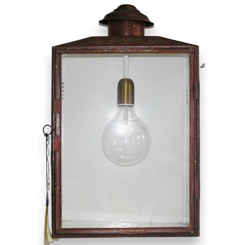 Lanterne-applique rectangulaire en fer