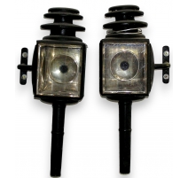 Paire de lampes de fiacre en laiton