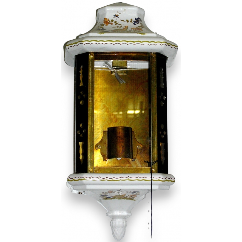 Lanterne-applique en céramique blanche