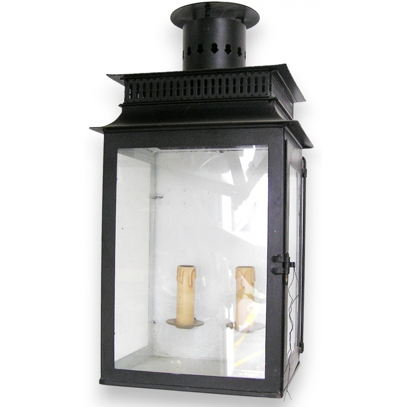 Black-painted iron lantern at  Moinat SA  - Antiques and home décor