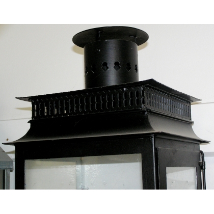 Black-painted iron lantern at  Moinat SA  - Antiques and home décor
