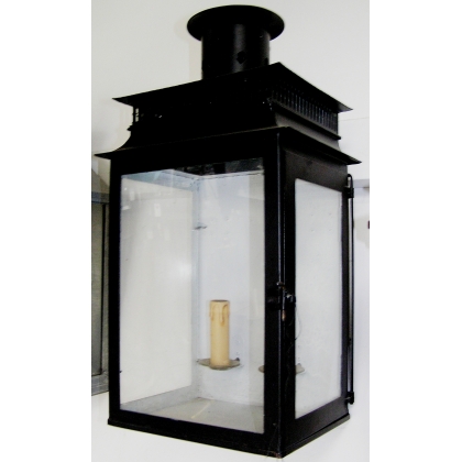 Black-painted iron lantern at  Moinat SA  - Antiques and home décor