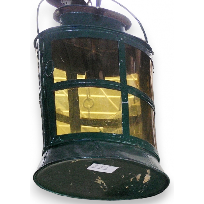 Green oval hanging lantern from Moinat SA – Antiques and home décor
