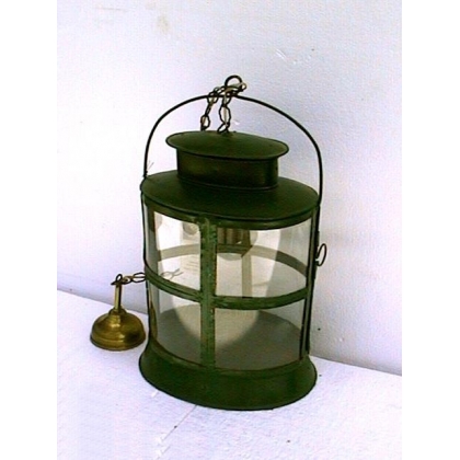 Green oval hanging lantern from Moinat SA – Antiques and home décor