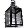 Black wrought-iron hanging lantern at Moinat SA – Antiques and home décor