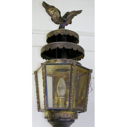 Pair of lanterns with brass eagles by  Moinat SA  - Antiques and decorative items