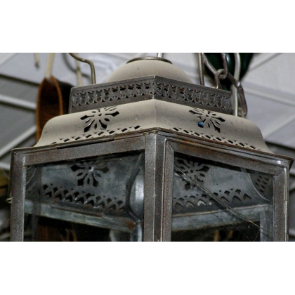 Hexagonal sheet metal lantern, France, at  Moinat SA  - Antiques and home décor