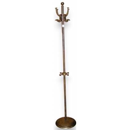 Porte-manteaux en laiton patiné, 4 bras
