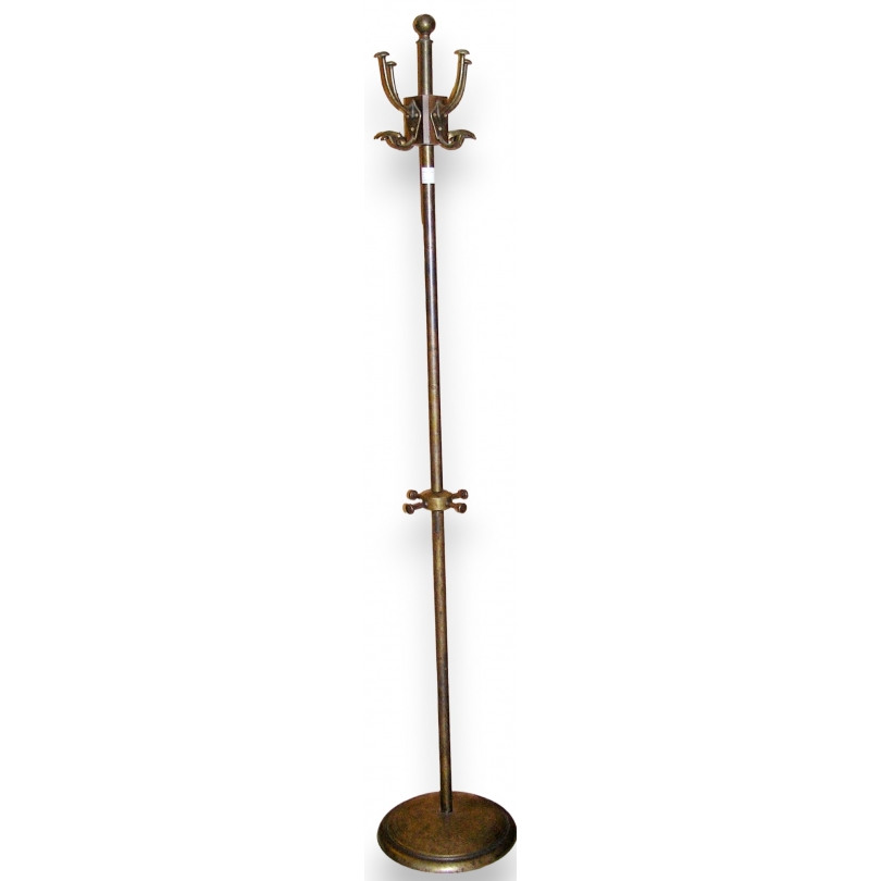 Patinated brass coat rack, 4 arms, by Moinat SA – Antiques and home décor
