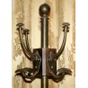 Patinated brass coat rack, 4 arms, by Moinat SA – Antiques and home décor