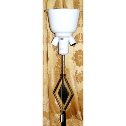 Floor lamp with lampshade, gilded brass, from Moinat SA – Antiques and home décor