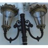 Réverbère, 2 lumières, lanterne laiton, sur  Moinat SA  - Antiquités décoration