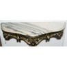 Brass console table with marble top by  Moinat SA  - Antiques and home décor