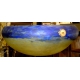 Suspension en pâte de verre jaune-bleu,