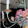 Painted iron chandelier, 5 lights, by Moinat SA – Antiques and home décor