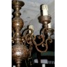 Painted wooden chandelier with 6 lights from Moinat SA – Antiques and home décor