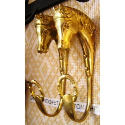 Large brass ‘Horse’ hook from Moinat SA – Antiques and home décor