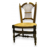 Chaise provençale siège paillé
