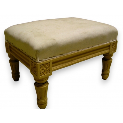 Tabouret de pieds rectangulaire style Louis XVI