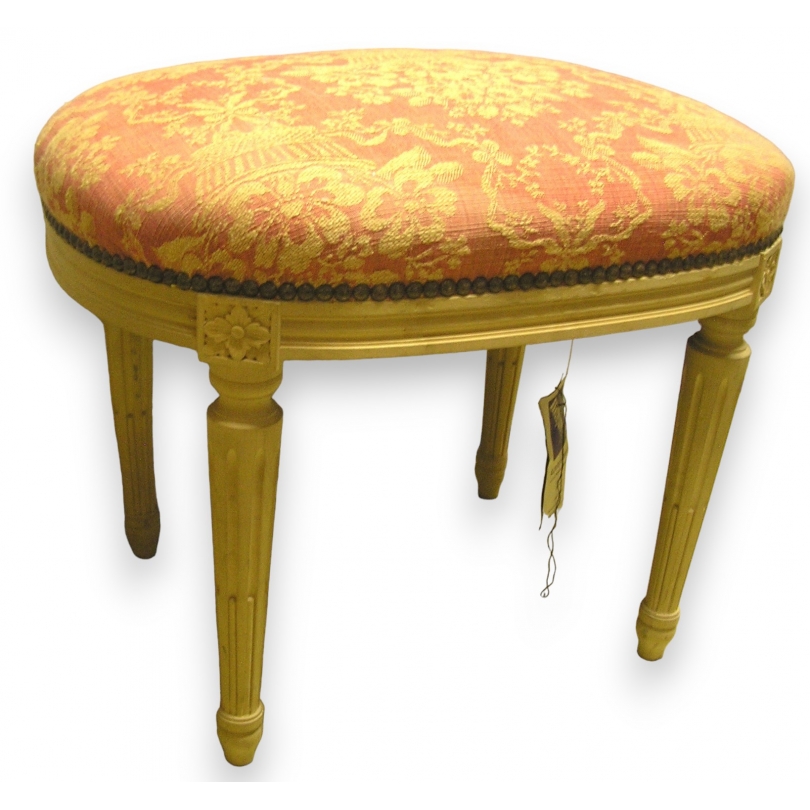 Tabouret ovale style Louis XVI