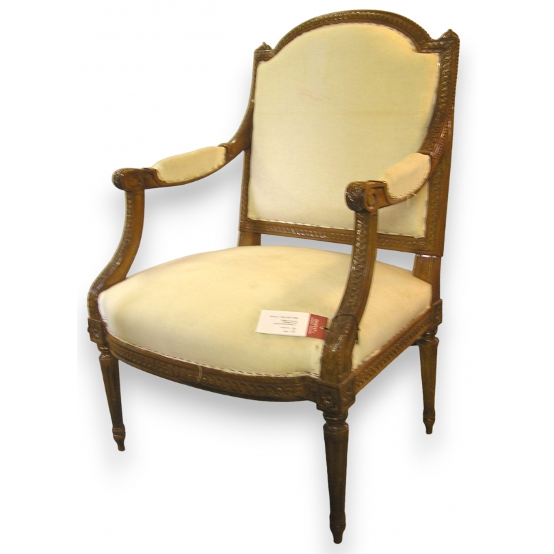 Louis XVI-style armchair, backrest by  Moinat SA  - Antiques and interior design