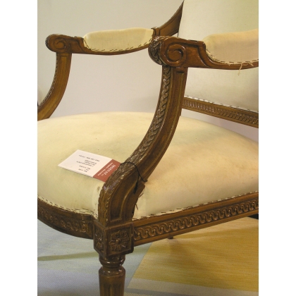 Louis XVI-style armchair, backrest by  Moinat SA  - Antiques and interior design