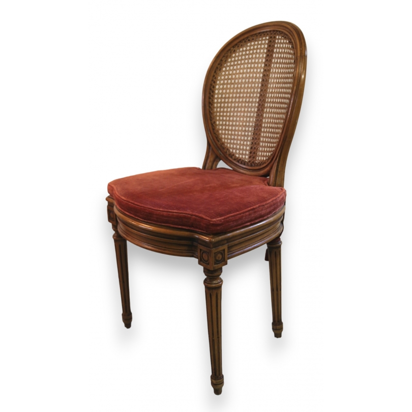 Chaise style Louis XVI en hêtre