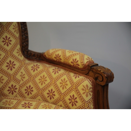 Bergère style Louis XVI en noyer