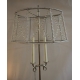 Lampadaire argenté perles cristal 1940