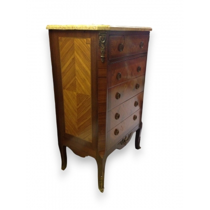  Chiffonnier en bois de rose, dessus sur  Moinat SA  - Antiquités décoration
