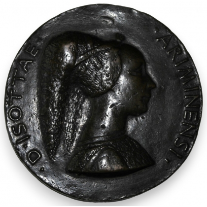 Pièce en bronze marquée \"D\'ISOTTAE