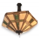 Suspension style Tiffany hexagonale en