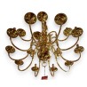 Lustre hollandais en laiton à 15 lumières