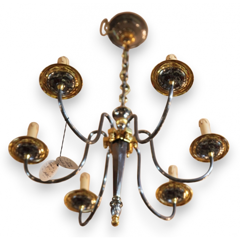 Directoire-style chandelier in gunmetal on  Moinat SA  - Antiques and interior design